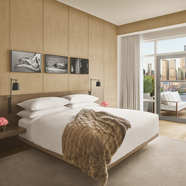 Modern gestoffeerd hotelplatformbed