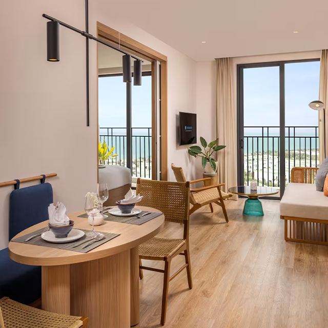Hotelvilla eettafelset modern houten luxe meubilair