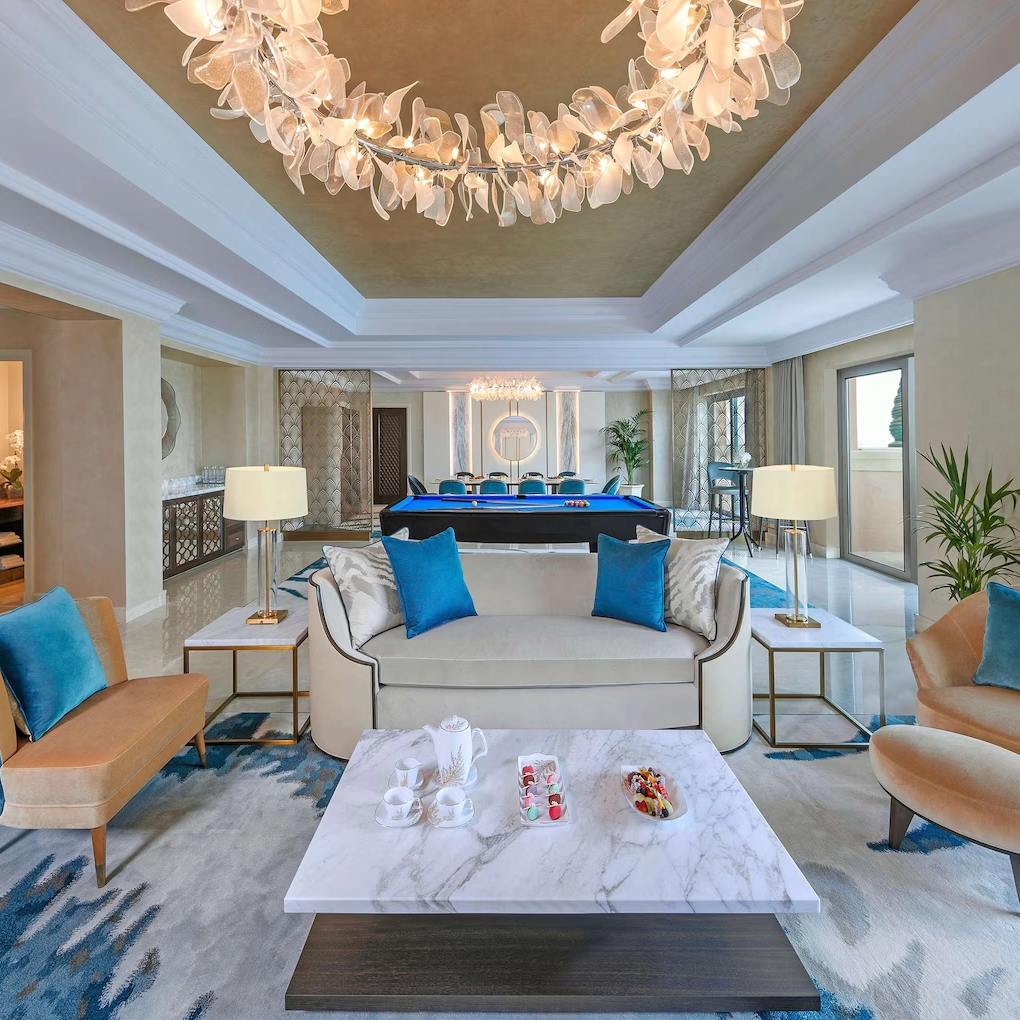 Moderna garnitura kavčev iz tkanine za pohištvo za hotelske suite