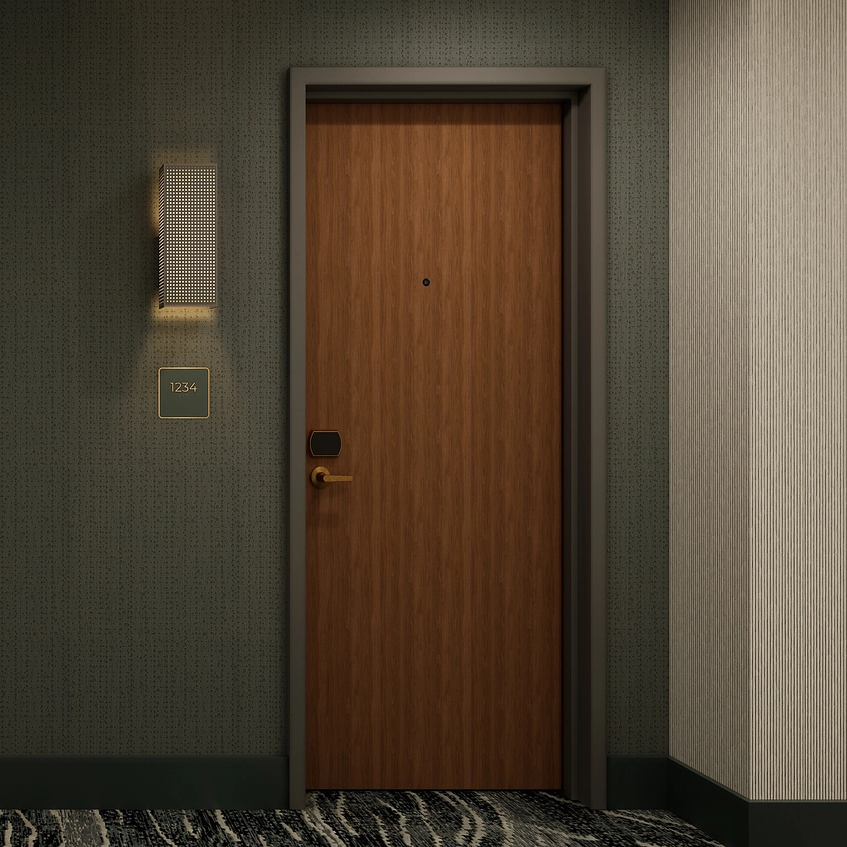 Lesena notranja vrata po meri za hotel