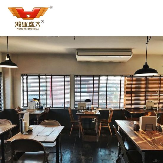 Wholesale Solid Wood Restaurant Table Chair Cafe Furniture Set
