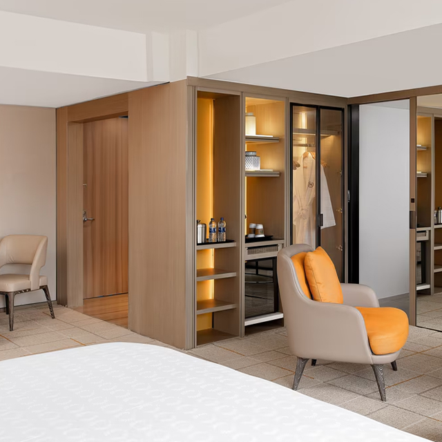 Fornecedor de m&oacute;veis comerciais para hospitalidade FF&E projeta guarda-roupa de madeira