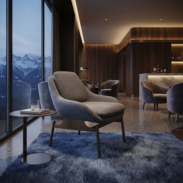 Poltrone lounge di lusso per l'arredo delle aree lobby degli hotel