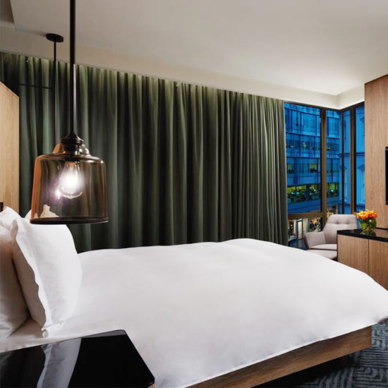 Leisurely Modern Crown Wood Soft Hotel Bed Room Furniture Sets