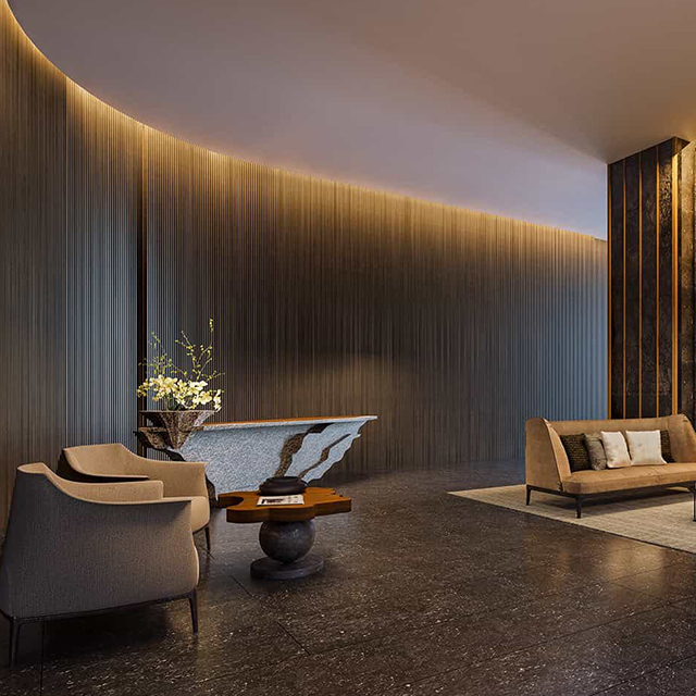 Foshan Fabrika Doğrudan Arka Plan İ&ccedil; Dekorasyon Ahşap Otel Duvar Panelleri