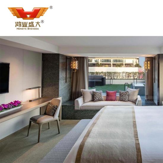 Wholesale Luxury Wood Hotel Room Bedroom Set Furniture Suits Sofa Bed