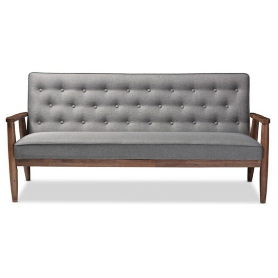 Modern Style Solid Wood Custom Hotel Furniture Sofasl Shaped Sofa