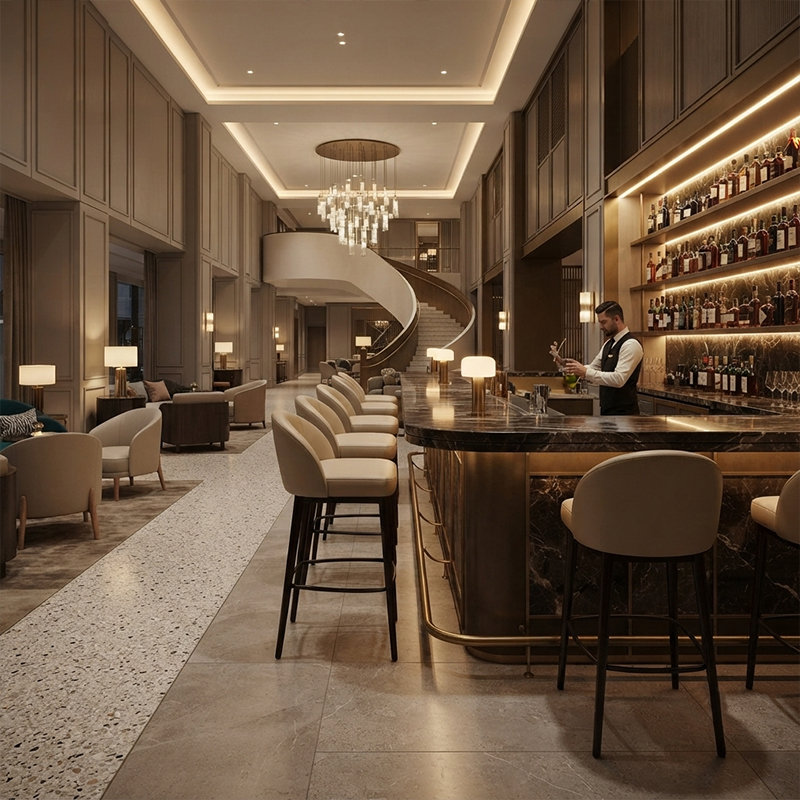 Sgabelli da bar commerciali per hotel per soluzioni di arredo per l'ospitalit&agrave;