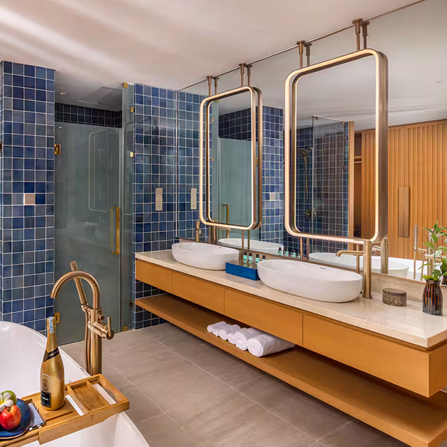 Ma&szlig;geschneiderte Hotel-Badezimmer-Waschtisch-Resort-Suite-M&ouml;bel