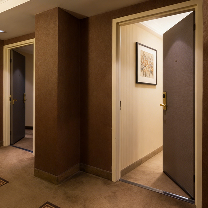 Varnostna lesena vrata hotelskih vrat za hotel Holiday Inn 